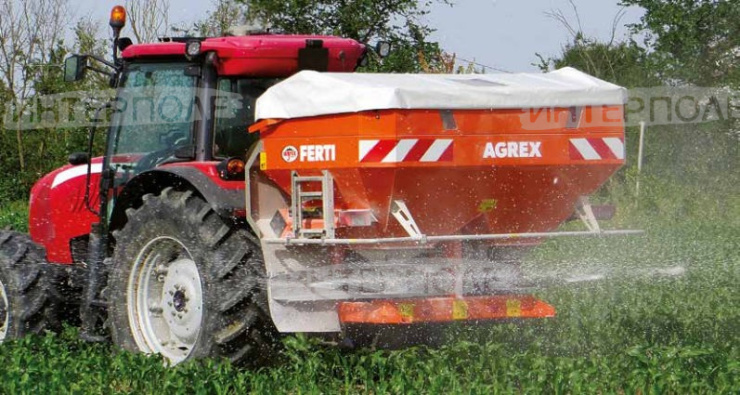 Разбрасыватель минеральных удобрений AGREX FERTI 3200 (12-24м+33-36м 2-а комплекта дисков с лопатками)