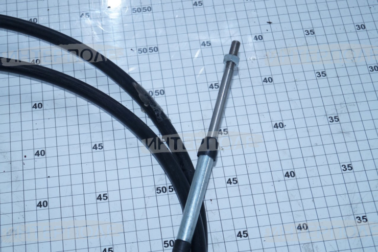 Трос дистанционного управления коробки передач (L=3500, М8/М18, ход=75мм.) Есиль-740,КЗС-812,Есиль-760,КЗС-1218 Гомсельмаш