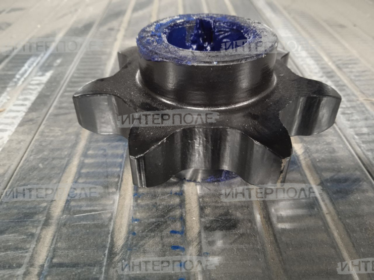 Звездочка (z= 7, t=38, d=30мм, под шплинты) верхнего вала зернового и колосового элеватора Есиль-740,КЗС-812,Есиль-750,КЗС-10К Гомсельмаш