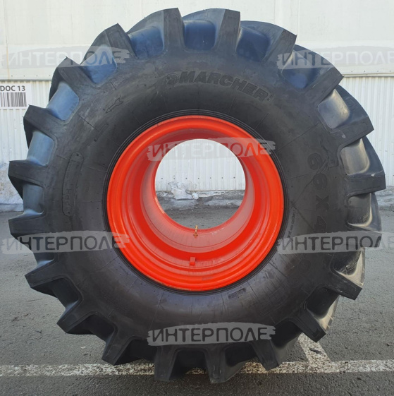 Колесо в сборе (Шина 66х43 -25 (1050/50 -25) QZ-702A /164A8/ 12НС Б/К MARCHER и Диск колеса DW36х25 (разборный, бездисковый)) (К-700А,-701) ПРАВОЕ