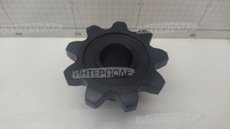 Звездочка (z= 9, t=38,0 d вала=39,5 мм.) ведомая вала подборщика Акрос, Вектор, Торум, Дон-1500Б, Нива-Эффект Премиум