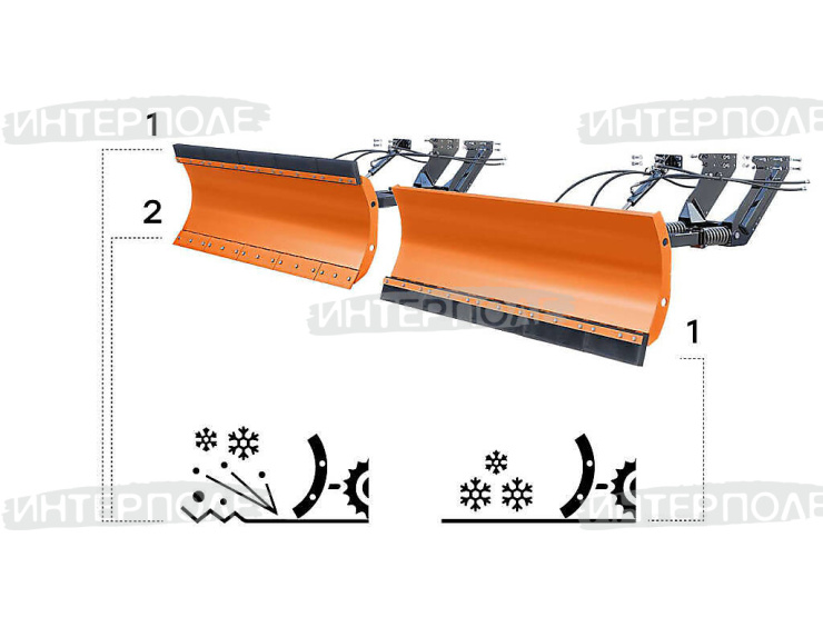Отвал универсальный гидроповоротный (YTO 1304) (Большая земля)