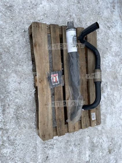 Система выпуска отработавших газов на кабину УК (глушитель+труба промеж.+хомуты+крепеж) МТЗ-82