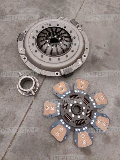 Комплект сцепления в сборе (корзина лепестковая) (в сб к/т диск+корзина) МТЗ-80/82 с выжимным подшипником, отводкой MEXTEX ПРО
