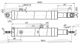 Гидроцилиндр СНУ-550 стогомета универс. 2х штоковый удлин. (Профмаш)