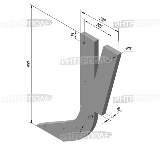 Стойка (чизельный плуг, стар.обр.) ПЧ-2,5 ПЧ-4,5 (РЗЗ)
