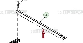 Планка транспортера наклонной камеры John Deere (9540WTS; 9560WTS; 9580WTS; 9640WTSE)