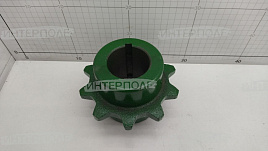 Звездочка (z=10, d вала=57 мм.) верхнего вала транспортера наклонной камеры (внутренняя) John Deere (T550,W540,W550,W650)