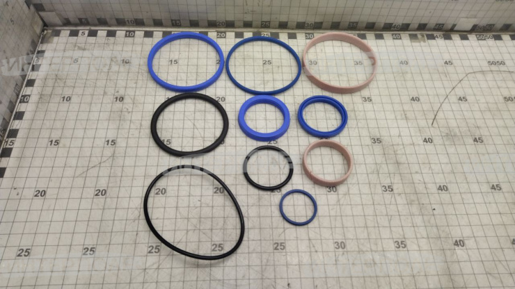 Ремкомплект гидроцилиндра сеялка Омичка с упором (гайкой) СКП-2,1 бороны БСП-15,21 усиленный 80х40 (премиум)