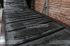 Лента транспортерная на жатку ЖХТ-18-9 ЭС-1/КСУ, ЖЗТ-9 (жатка 9 м) 2 направляющие (УЗШЛ)