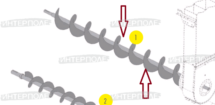 Шнек зерновой Claas (Tucano 340;440-450;470-480)