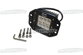 Фара светодиодная прямоугольная 18W 6х3W (Flood) Рассеянный свет встраиваемая 12-24В