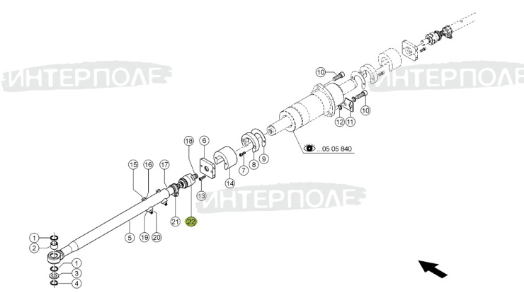 Шарнир Claas (TUCANO 580-320, LEXION 8900-5300,780-620)