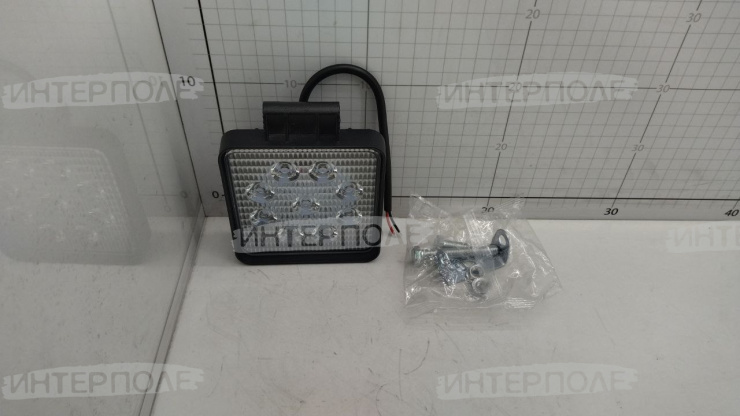 Фара светодиодная квадратная 27WS 9х3W-53mm 1800LM Epistar (Flood) Рассеянный свет универсальная 12-24В