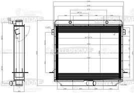 Радиатор водяной К-700 (ЯМЗ-238) 4-рядный, алюминий, 70мм (Лузар)