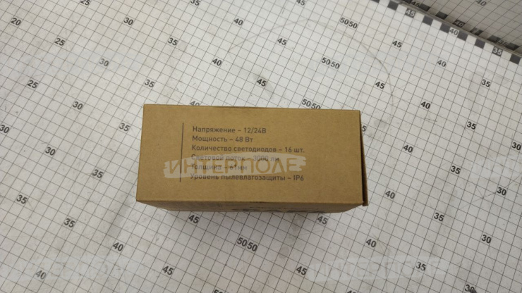 Фара светодиодная квадратная 48WS 16х3W-61mm 3000LM Epistar (Flood) Рассеянный свет универсальная 12-24В MEXTEXpro